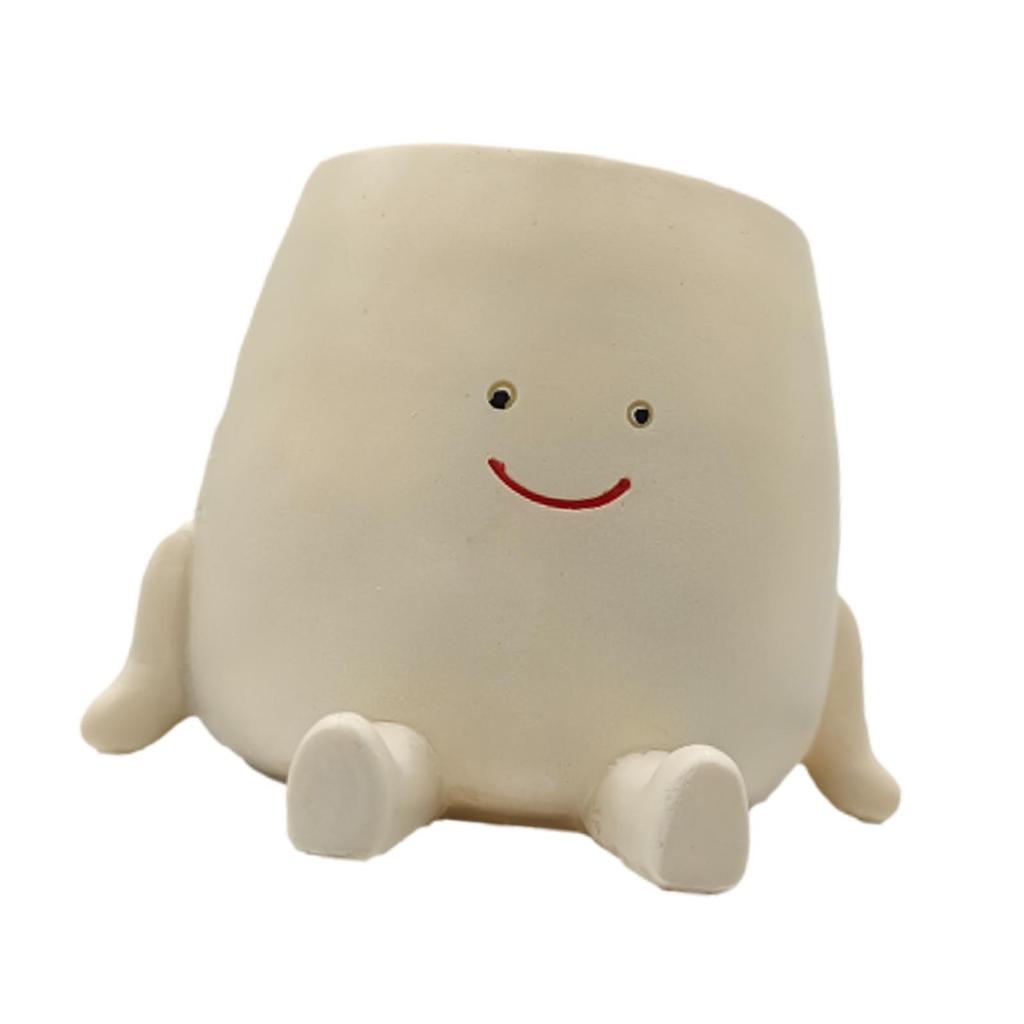 Adorable Smiling Face Plant Pot for Home and Garden Decor