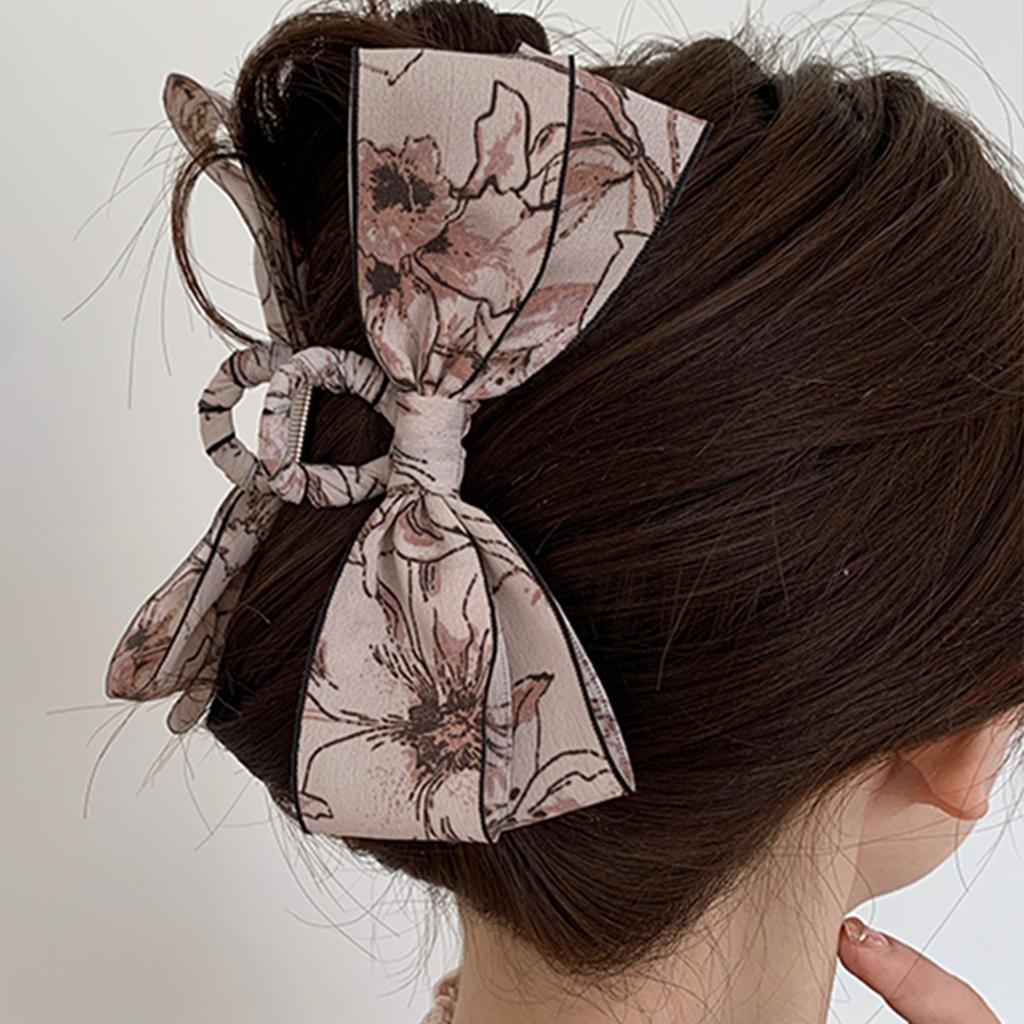 Mori Fee Gas Hinterkopf Große Schleife Scheibe Haargreifer Klemme Internet-Berühmtheit 2025 Neuer Haifischclip Kopfschmuck Haarnadel