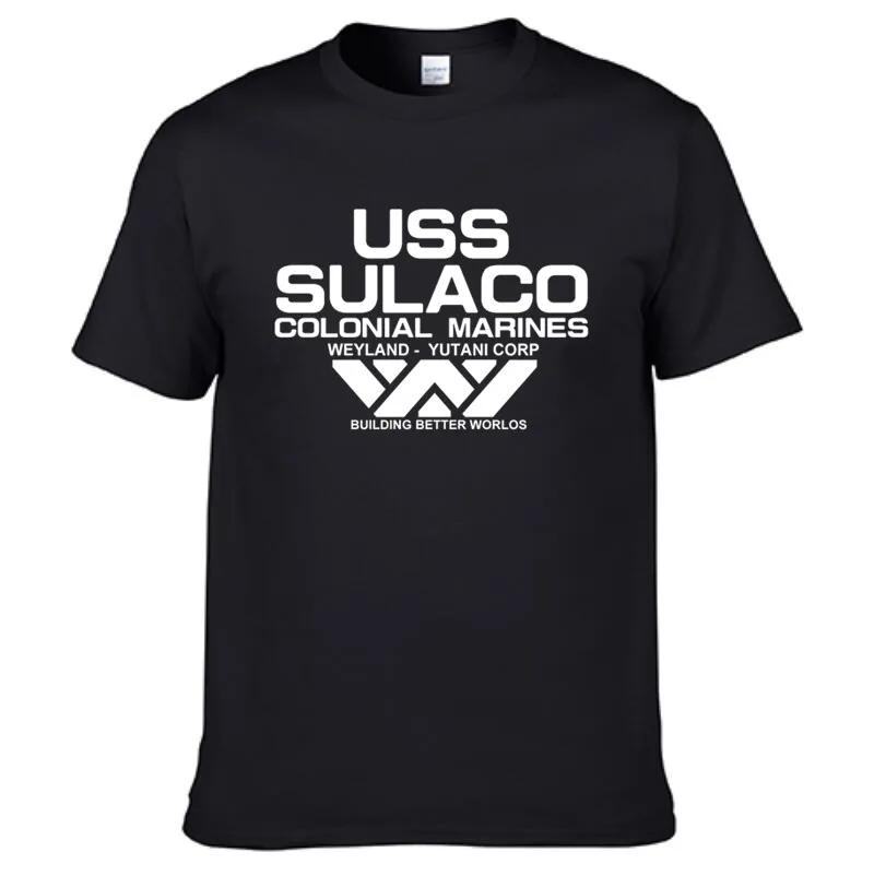 Fashion Uscss Tshirt Alien Uss Sulaco Colonial Marines Aliens Off World Short Sleeve Tshirt Unisex Cotton O Neck Tees