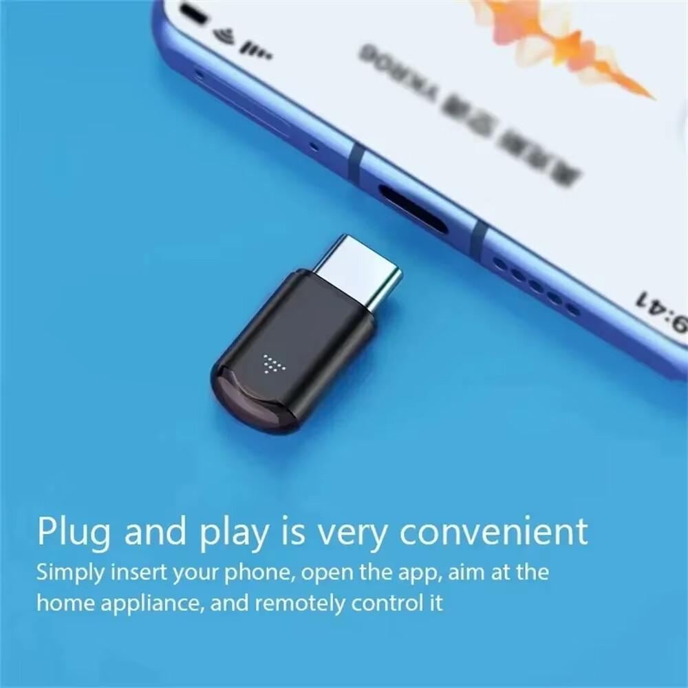Mini Infrared Transmitter Smartphone Adapter Control Type C IOS Smart App Control Adapter Infrared Remote Suitable for TV Fan