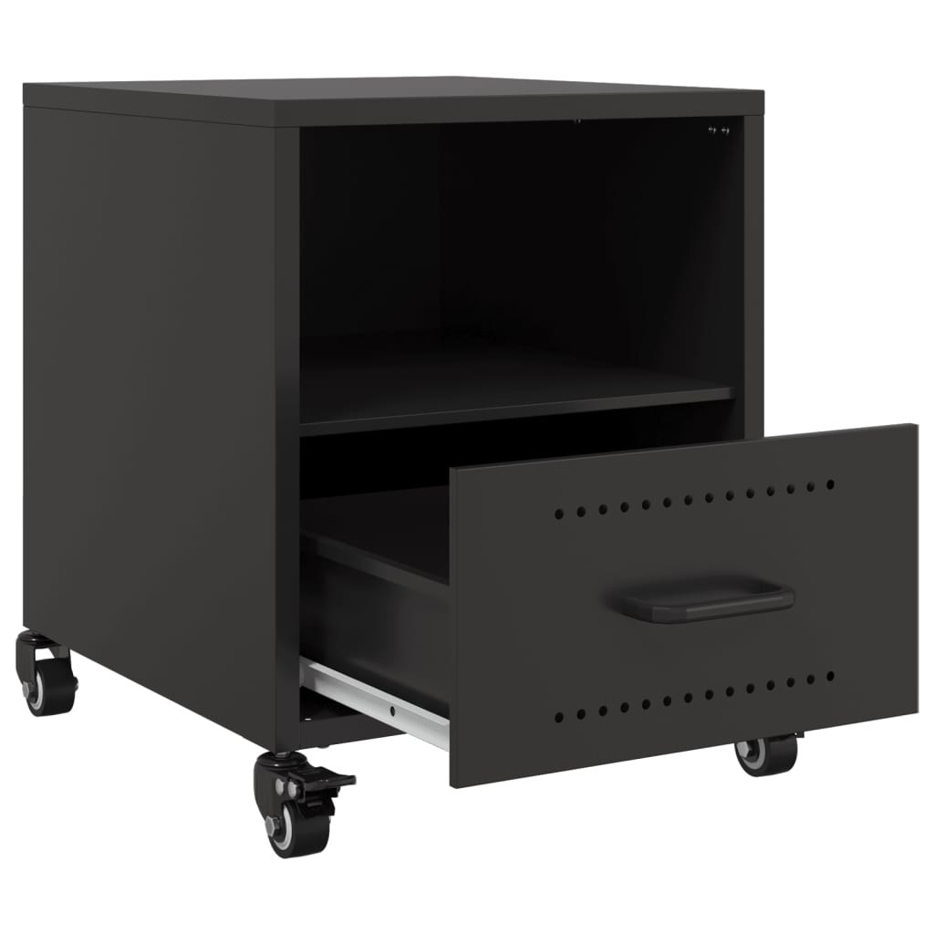 Nightstand Black 36 X 39 X 43.5 Cm Steel