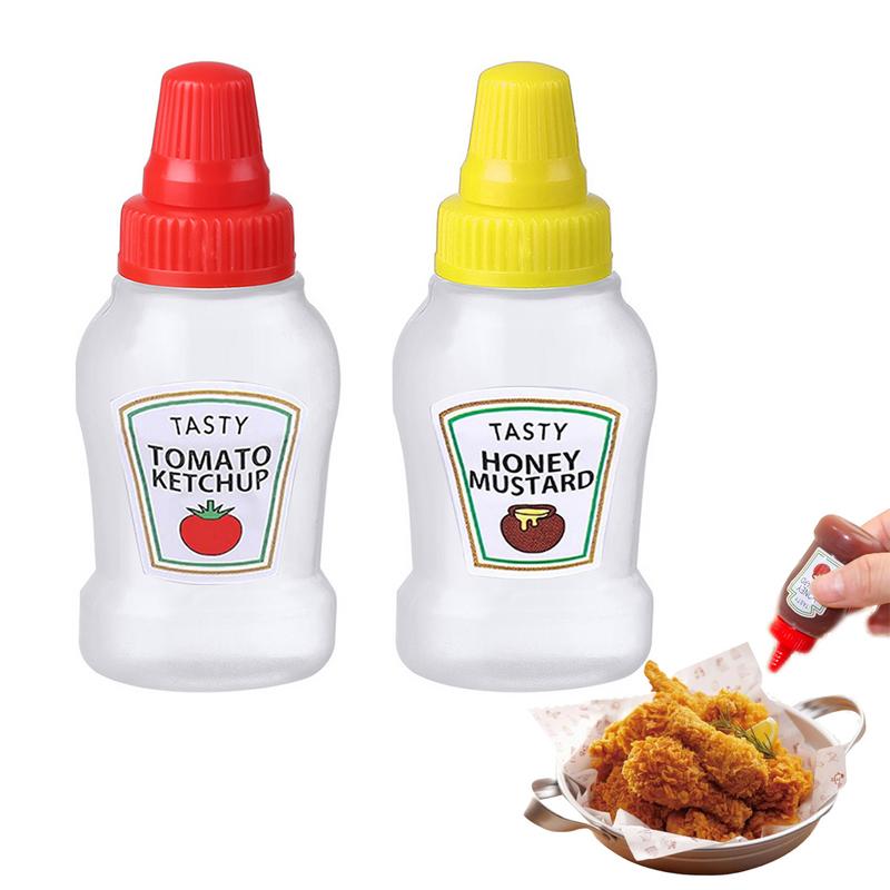 Mini Tomato Ketchup Bottle Portable Small Sauce Container Salad Dressing Pantry S For Bento Box Household Plastic Gravy Boat