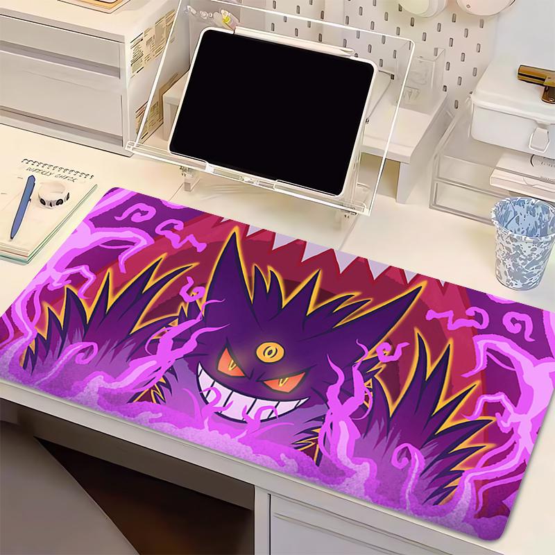 Rubber Mouse Pad Lockedge PPokemon Gengar Gamer PC Computer HD Print Desk Mat Keyboard Anime Gaming Accessories Mousepad Carpet
