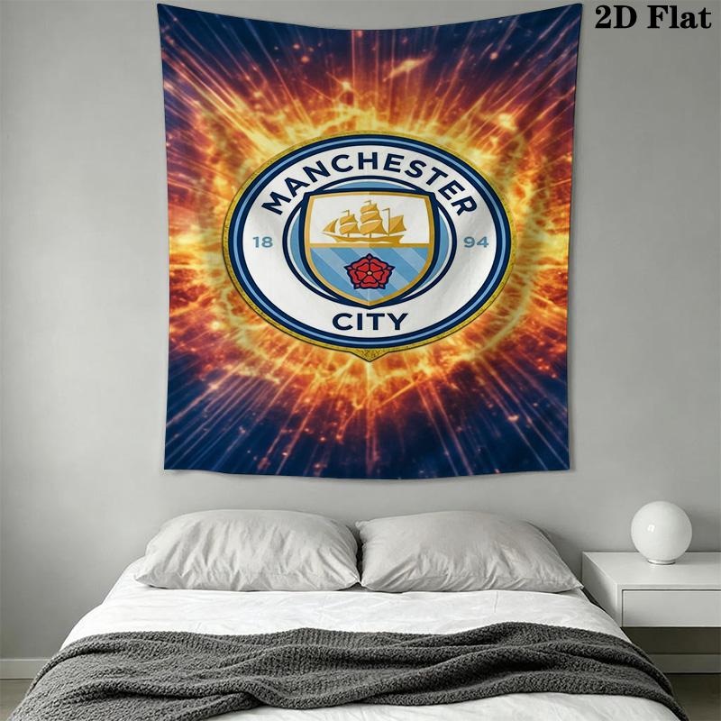 Manchester City Football Club Crest Bedding 1 Duvet Cover 2 Pillowcase Without Core Duvet Cover And Pillowcase Soft And Comfortable