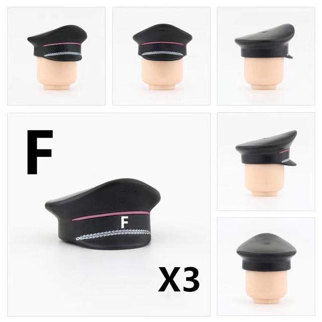 US Soviet British Soldier Figures Helmet M1ssh40 M3 Beret Military Accessories Building Blocks Toys For Children J004