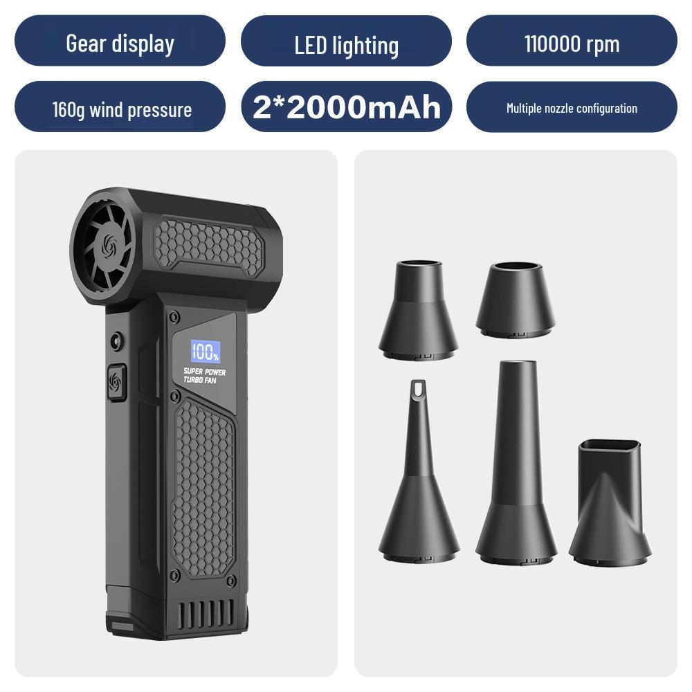 

New Wireless Turbine Fan: Multi-Use Blower & Dust Collector for Car Wash, Outdoor, and Camping 15.7 x 13.4 x 4.5 cm