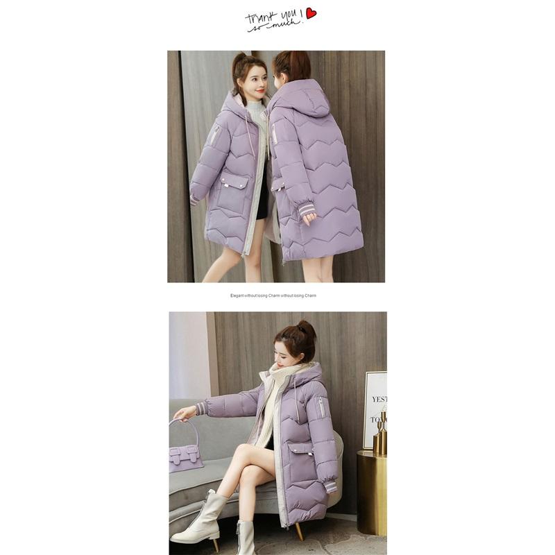 Women's Winter Mid To Long Loose Jacket Thick Cotton Jacket And Bread Jacket