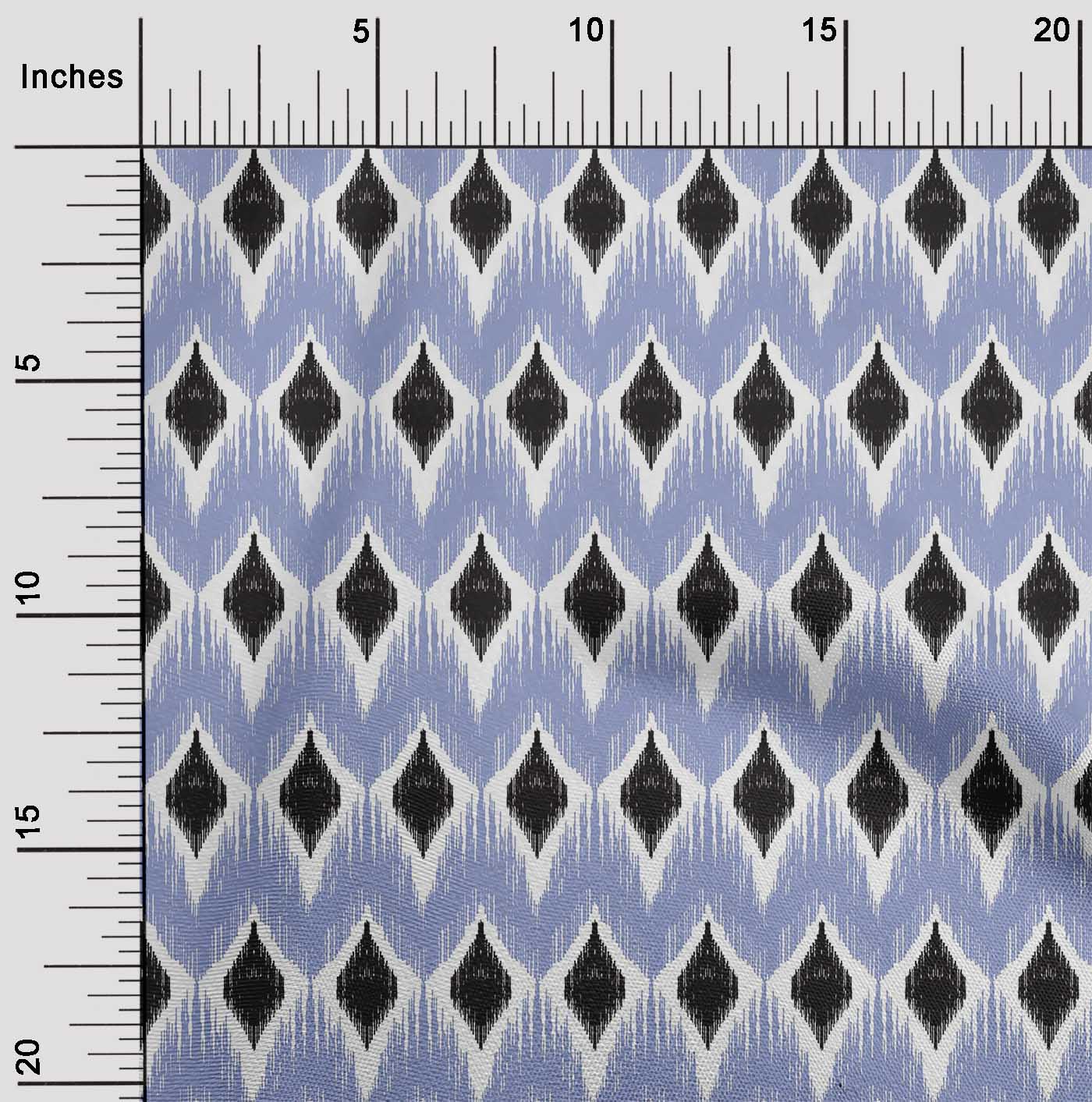

OneOone Cotton Flex Fabric Geometric Ikat Print Тканина BTY шириною 40 дюймів 42 Inch Wide - Viscose Chiffon синій