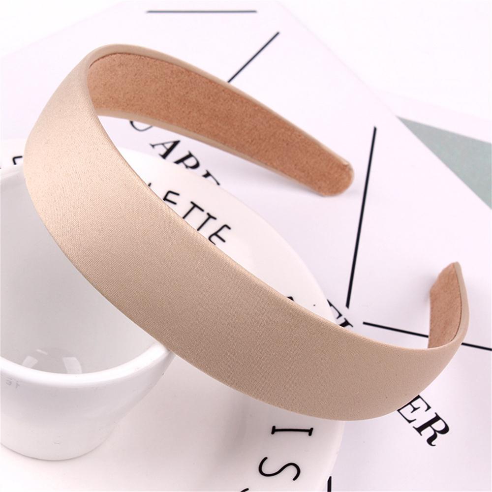 Elegant Solid Wide Headbands For Women Girls Fashion Satin Hair Bands Hairband Hoop for Korean Hair Accessories