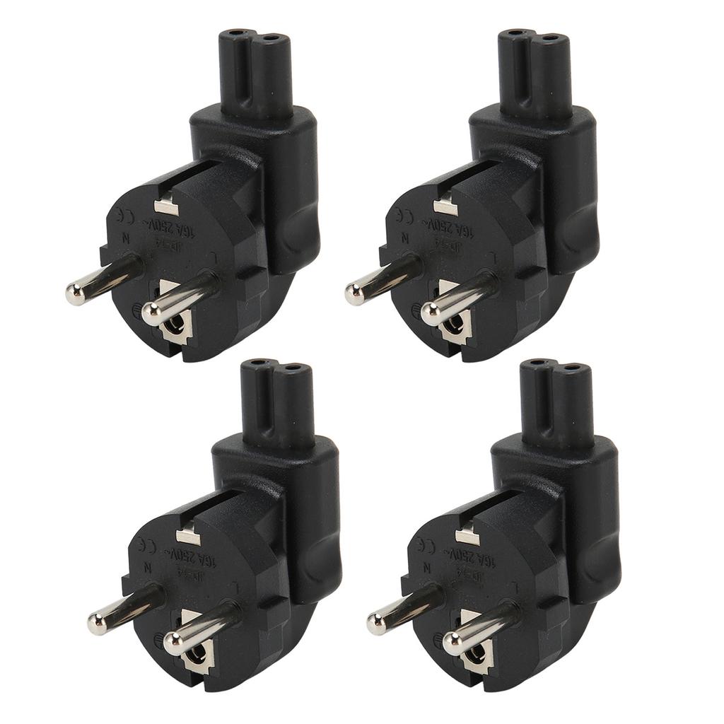 4pcs EU4.8MM To IEC320 C7 Power Adapter Universal Standard Computer Power Adapter