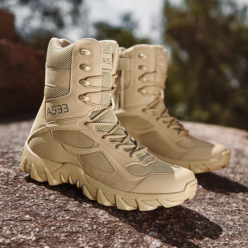 2025 Men's Plus Size Outdoor Tactical Military Boots: Non-slip, Wear-resistant Mountaineering and Hiking