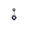 Heart Crystal Belly Button Rings Shiny Silver Stainless Steel Piercing Jewelry for Beach Holiday Accessories
