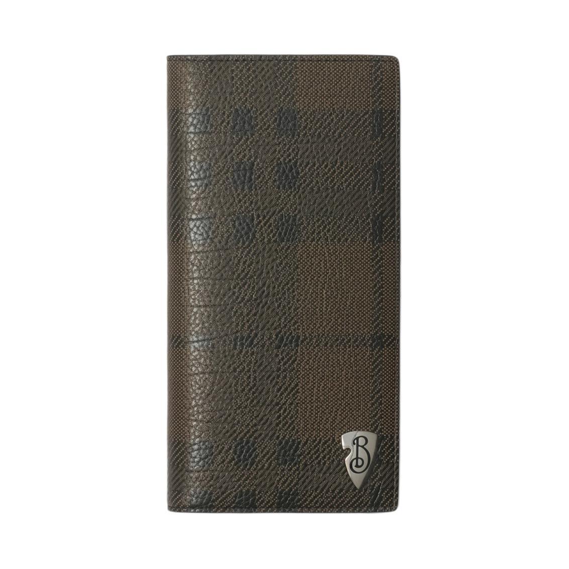 

Burberry Clamshell Opening And Closing Internal Embossed Lettering Calf Leather Wallet Men S Slate Color Basic+Dust Bag аспідний