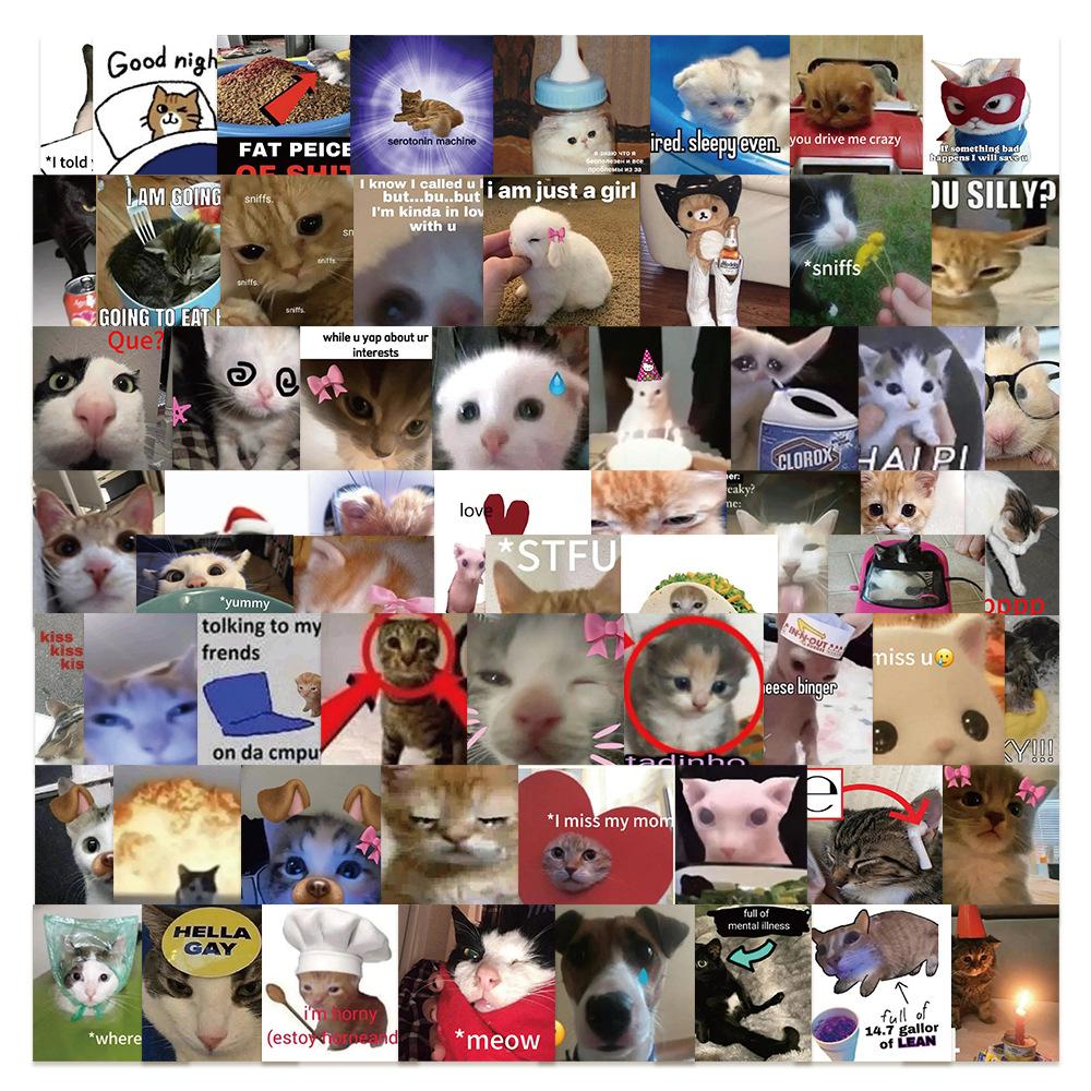 Autocolant drăguț de pisică Creative Kawaii Pisicuță neagră care se joacă Autocolant minunat de papetărie pentru album de însemnări decorative DIY