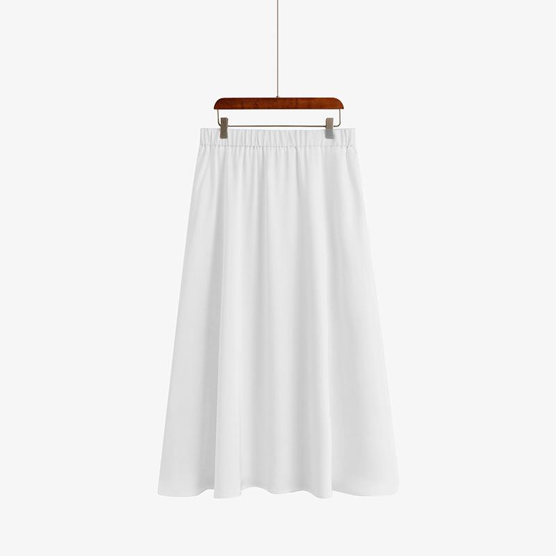 

Женская свободная юбка с высокой талией Юбка А-силуэта Летний стиль Универсальная свободная юбка 4XL белый