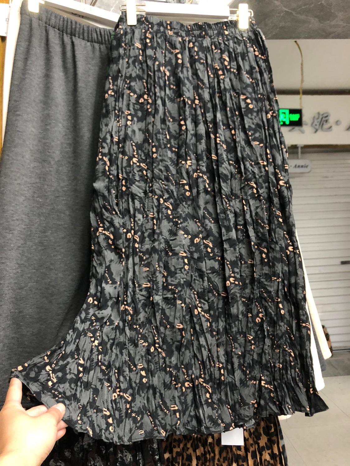 

Атмосферная ретро-фиолетовая юбка в мелкую цветочную складку, юбка-плиссе с драпировкой, универсальная юбка средней и длинной длины One size