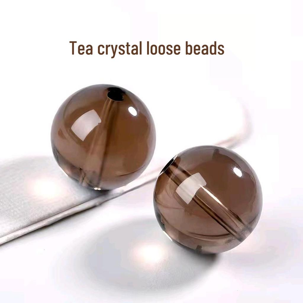 Naturliga Rökig Kvarts Runda Pärlor för DIY Handgjorda Armband och Smyckestillbehör