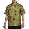 Nike Letter Pattern Contrast Stitching Cashew Flower Short Sleeve Shirt Men Tops Green DO4024-378
