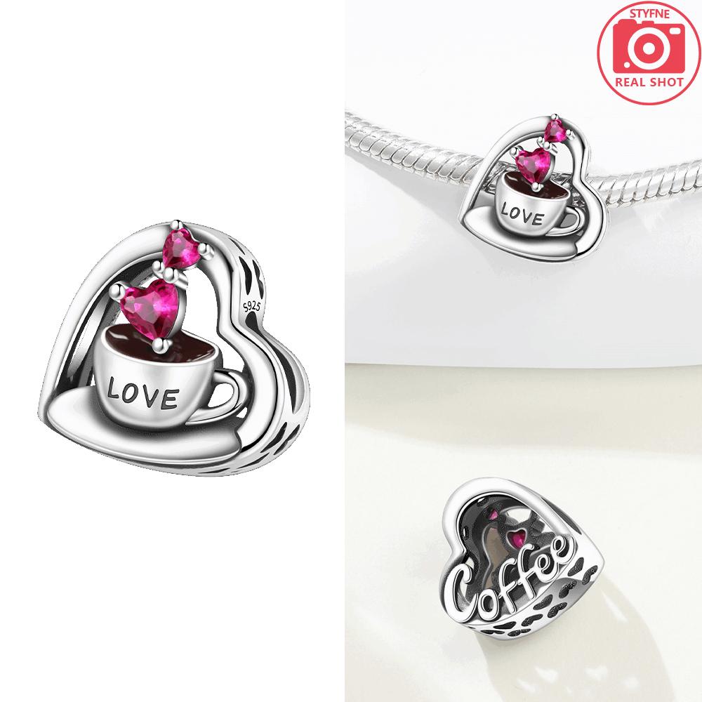 Exquisite Original Couple Boy Girl Symbols Bear Love Pink Heart Cat Charms Copper Beads Fit Bracelet Jewelry Gift Women Diy