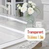 1mm Soft Glass Table Mat PVC Transparent Tablecloth Waterproof Oilproof Rectangular Table Cover Pad Kitchen Table Mat