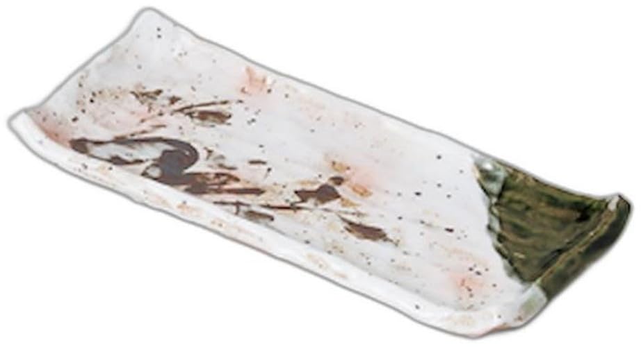 

Орибэ Антикварная Деревянная Керамическая Тарелка x x Выступающий Сетомонохонпо [26 11.5 2.5см] Тарелка, Керамика,