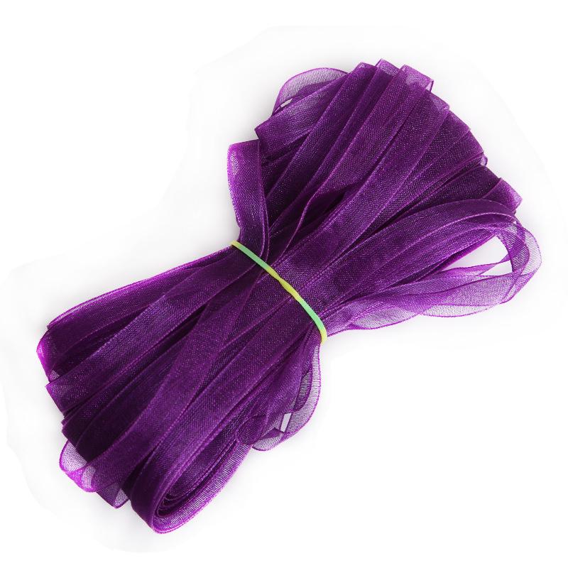 6mm Transparentes Chiffon-Satinband für DIY-Bastelarbeiten: Ohrringe, Haarschmuck, Hutstricken - 18m/Packung
