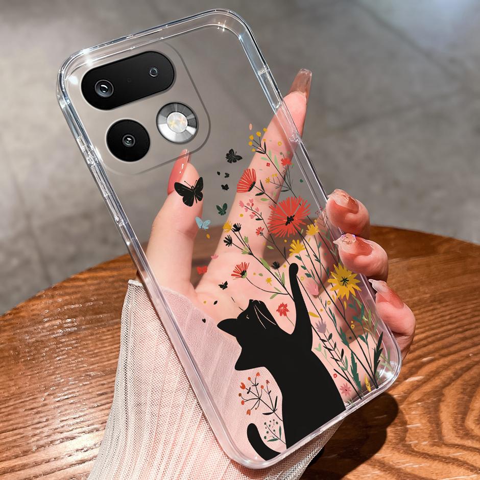 Cases For OPPO Realme 16 Pro 16 Pro Plus Yellow Duck Girl Antifouling Trendy Transparent Housing For Realme 16Pro 16 Pro+ Fundas