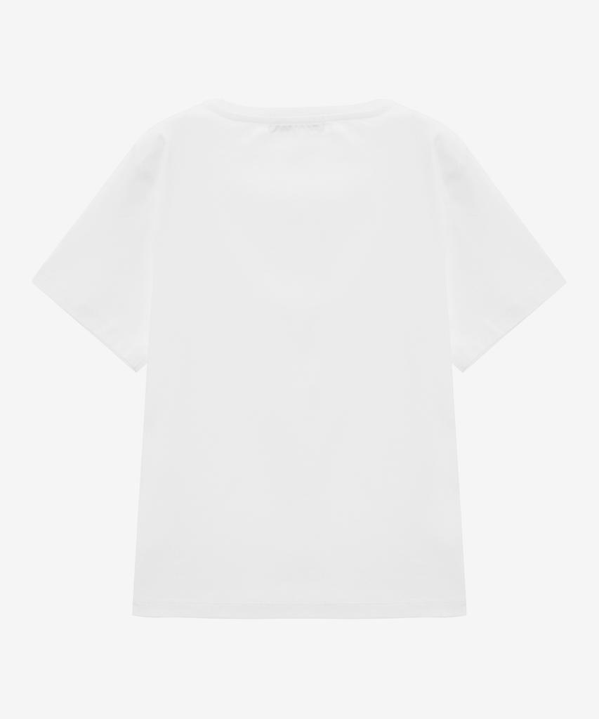 BASIC HOUSE Women'S Cotton Modal Crew Neck Short Sleeve T-Shirt White Lzts3212
