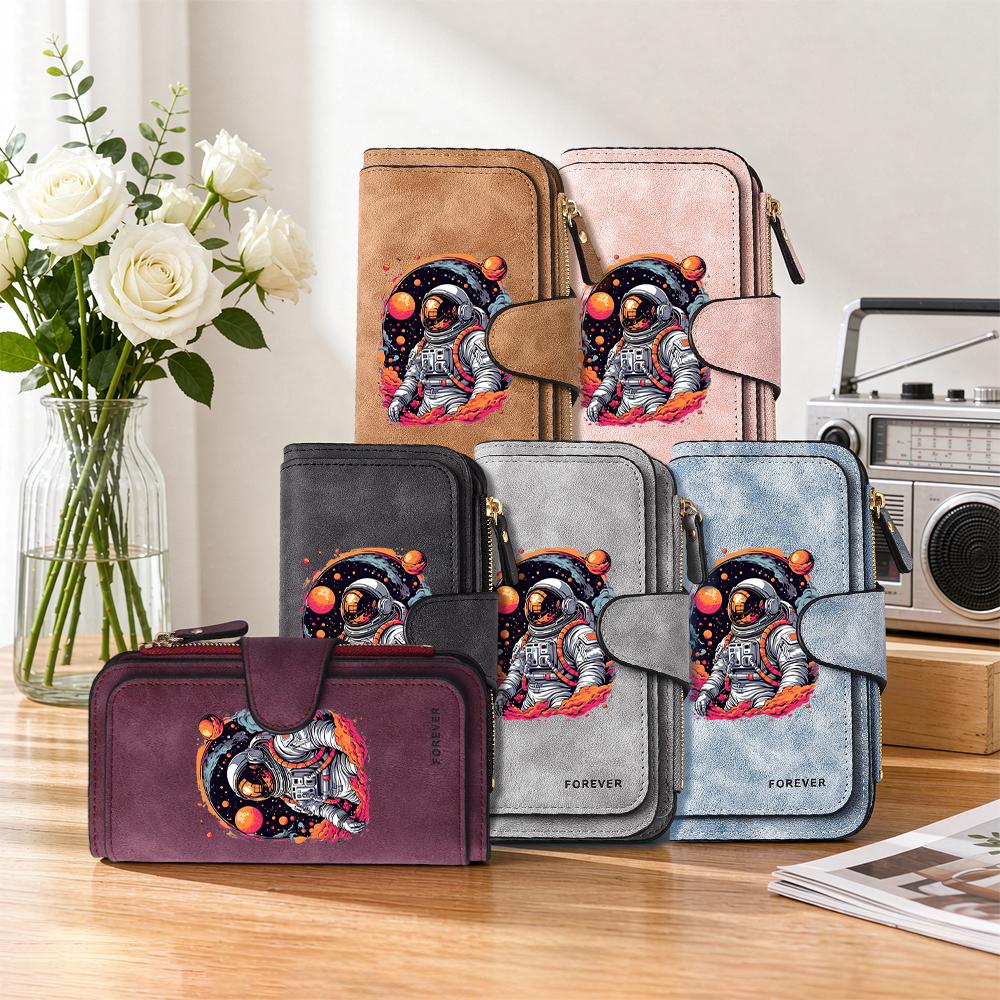 Astronaut Print Forever Fashion Long Wallet Casual Multi Card Holder