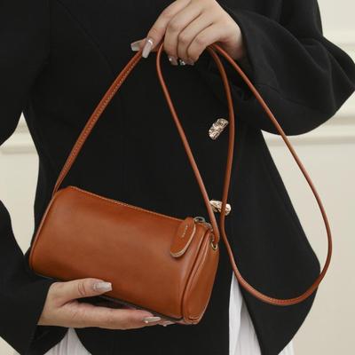 Bolso de Hombro de Cuero de Grano Superior - Nuevo Bolso Cruzado para Teléfono para Mujer Verano 2024, Mini Bolso en Forma de Almohada para Casual/Oficina/Citas
