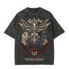 Mahoraga Wheel T-shirt Jujutsu Kaisen Divine Dog Tee Vintage Washed Oversized Retro Anime Harajuku Men Streetwear Graphic Clothe