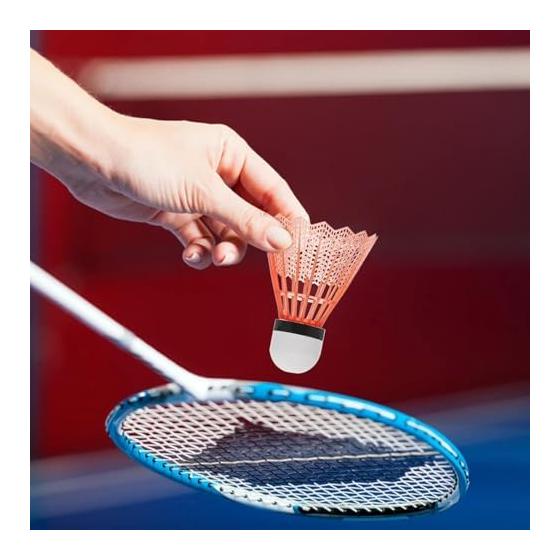 Plastic Badminton Ball Set of 12 Nylon Practice Shuttlecock for Beginners Outdoor Suitable Storage Case Included