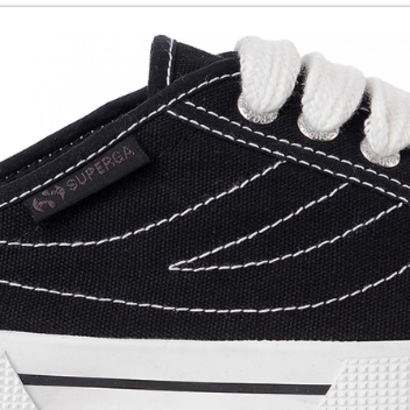 Superga S7112mw951 Superga 3061 Stitch Mule Black White