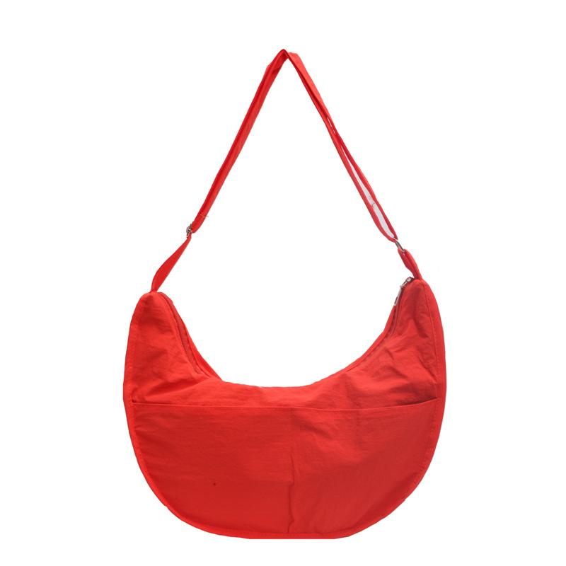 

2024 нова модна корейська сумка-пельмень великої місткості, проста та легка сумка-месенджер для студенток, універсальна сумка на плече бордовий