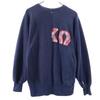 Long Sleeve Remake Fleece Switching Trainer Navy Sweat Men's Used