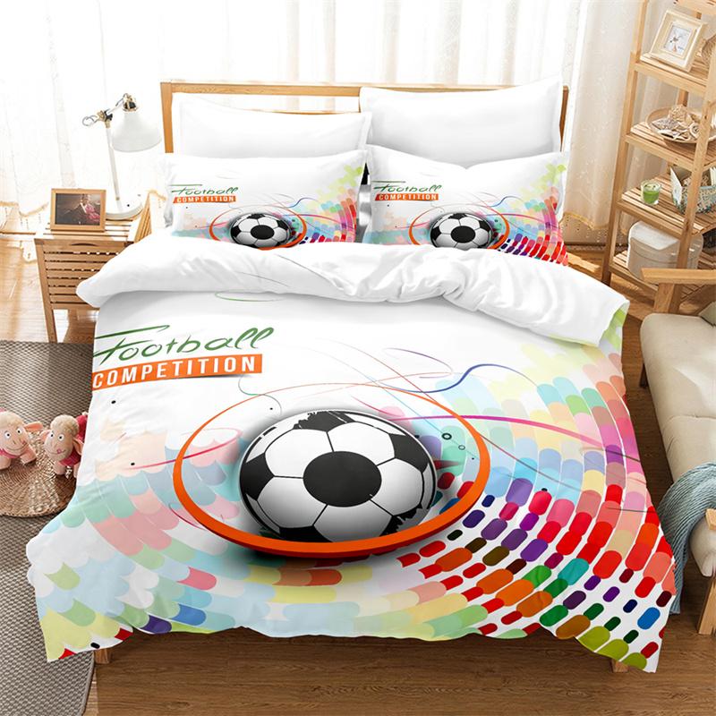 Football Bedding Boy Sports Duvet Cover Set King Size Youth Bed Comforter Set Fashion Comforter Cover Bedding Sets Bed Set