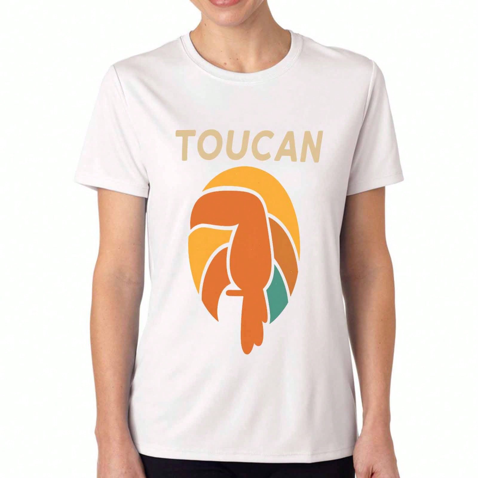 Toucan Bird unisex s Cotton T Shirt, Pure Cotton HighQuality Print, Durable, Casual And Fashionable. Featuring A Vibrant Toucan Do It Graphic, Comfy A S разноцветный