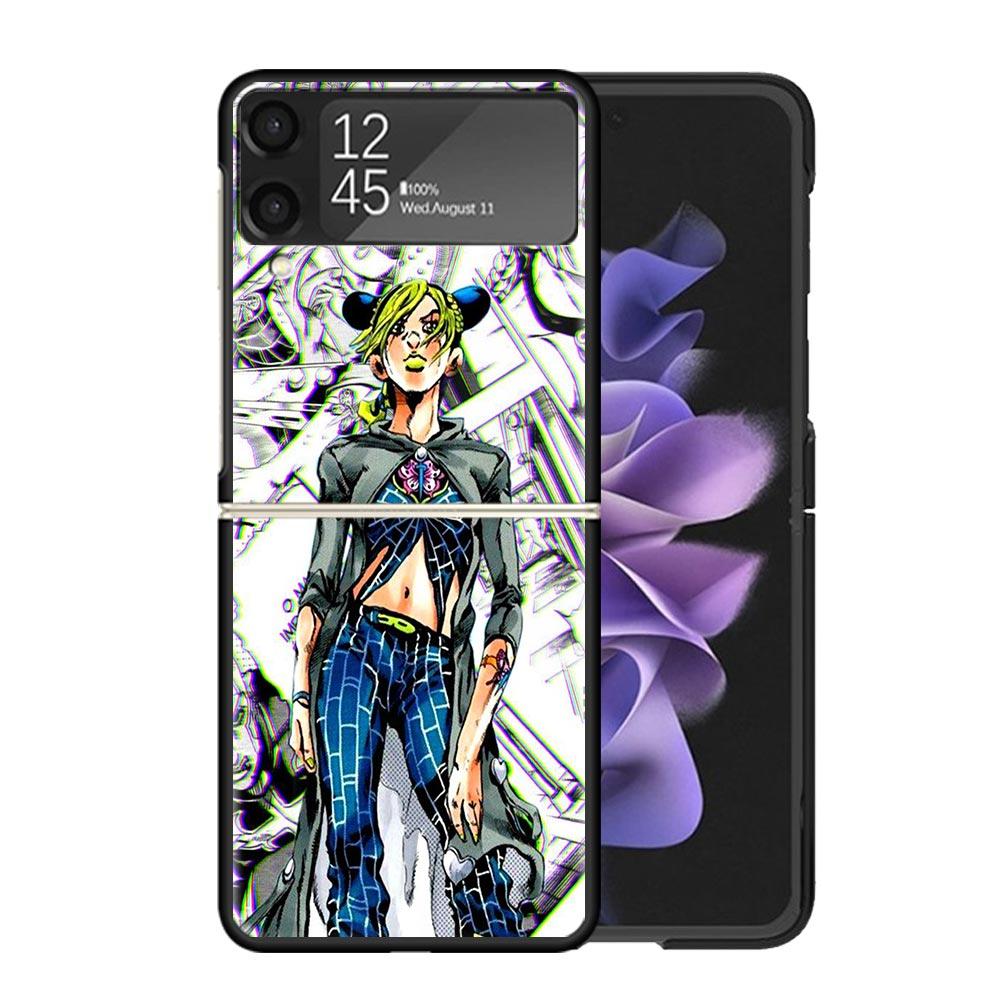 JoJo's Bizarre Adventure Jolyne Cujoh Clear Phone Case For Samsung Z Flip 7 6 5 4 3 Galaxy ZFlip7 ZFlip6 ZFlip5 ZFlip4 ZFlip3 5G