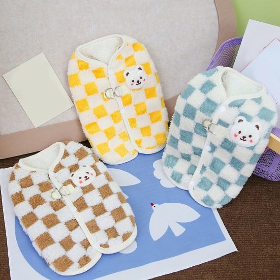 

Yousheng Pet Clothing Модный клетчатый узор Зимний жилет для собак Мягкая плюшевая куртка для домашних животных Пальто Товары для животных