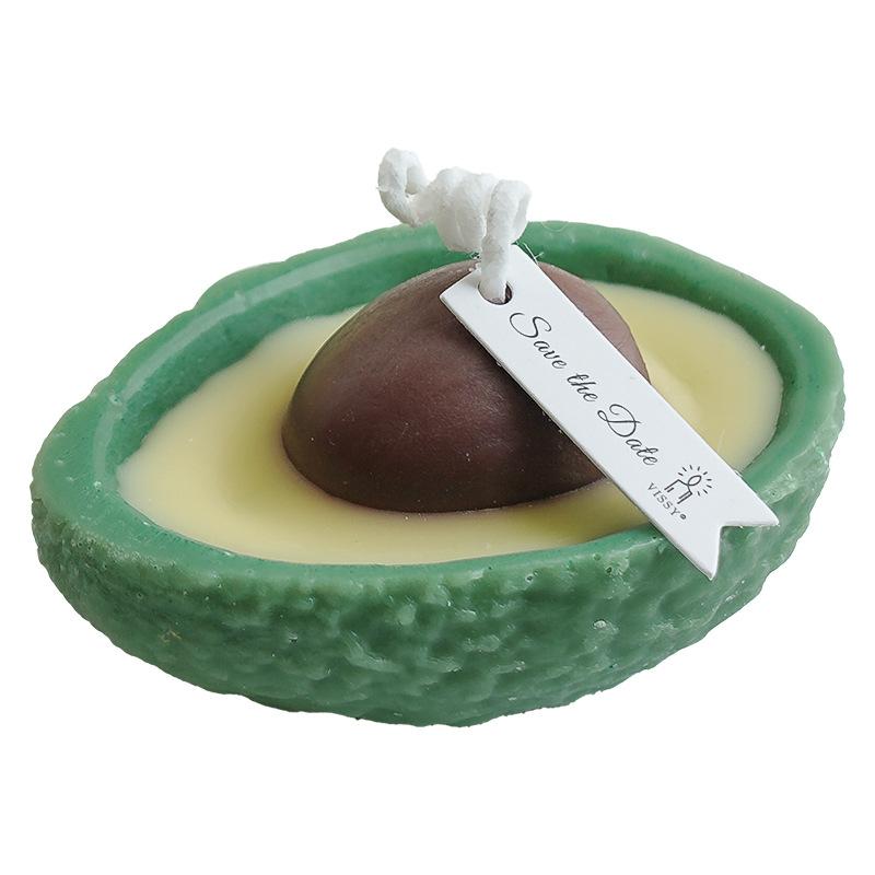 Creative avocado scented candle wholesale gift fragrance small ornament scented candle hand gift handmade candle зелёный
