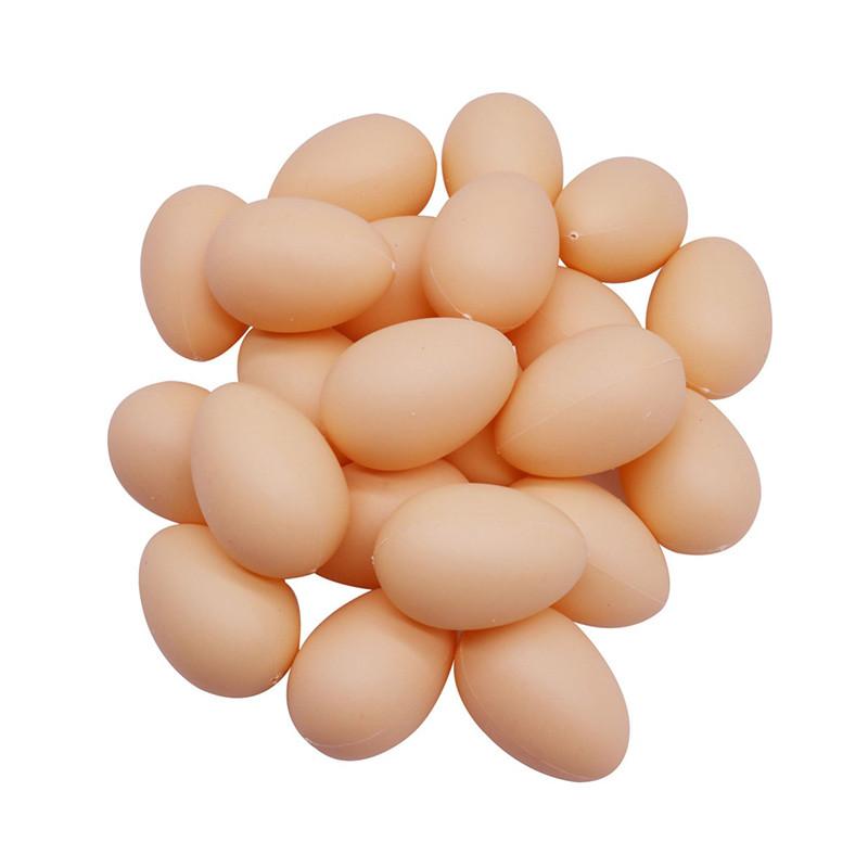 200 Pcs Chicken House Small Fake Eggs 5.5*4.3cm Farm Animal Supplies Cages Accessories Guide Chicken Nest Egg Kids Toys