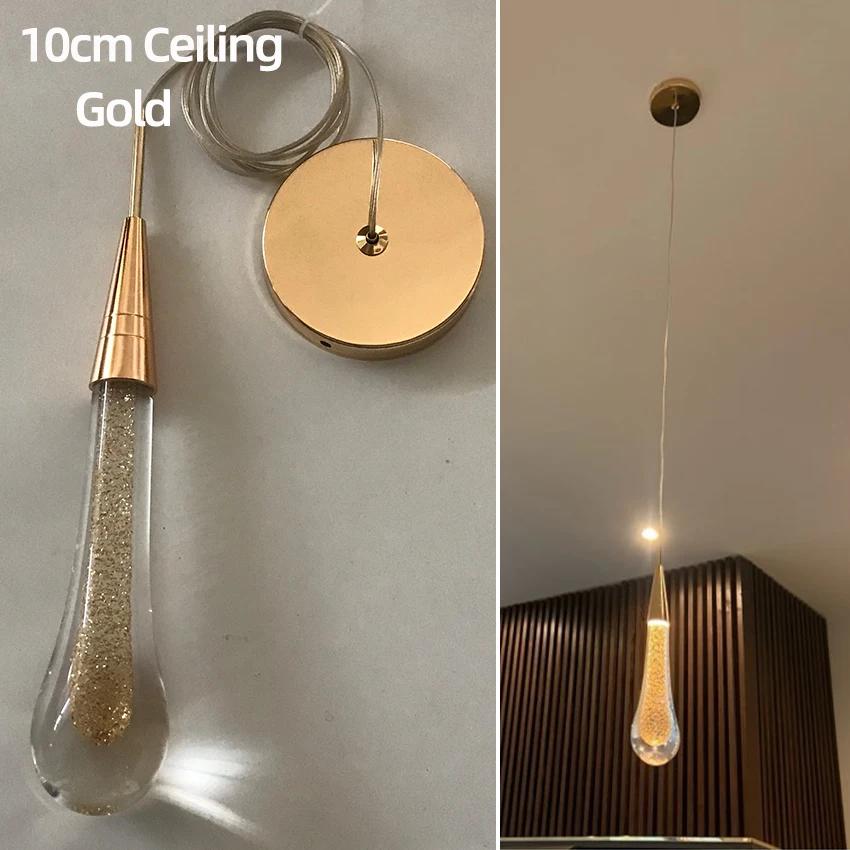 

Постмодерні світлодіодні підвісні світильники з кришталевого скла Hanglamp Tear Drop Light Ресторан Бар Внутрішня підвісна лампа Сходи Люстра Cold White