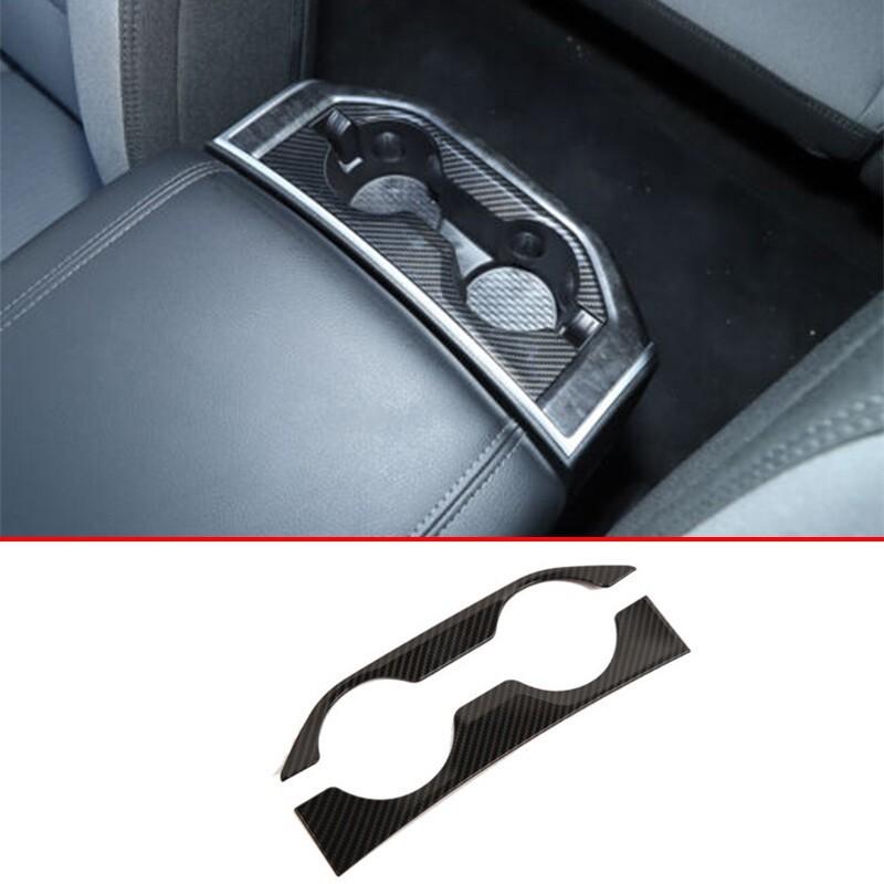 Carbon Fiber Rear Drinking Glass Frame Cover Decor For Dodge Ram 1500 2018-2022