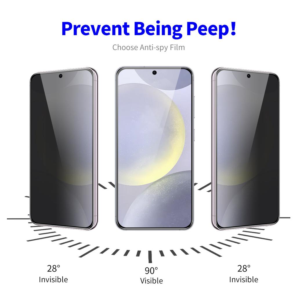 For Samsung Galaxy S24 FE ENKAY Hat-Prince Privacy Screen Protector 28-degree Anti-Spy Tempered Glass
