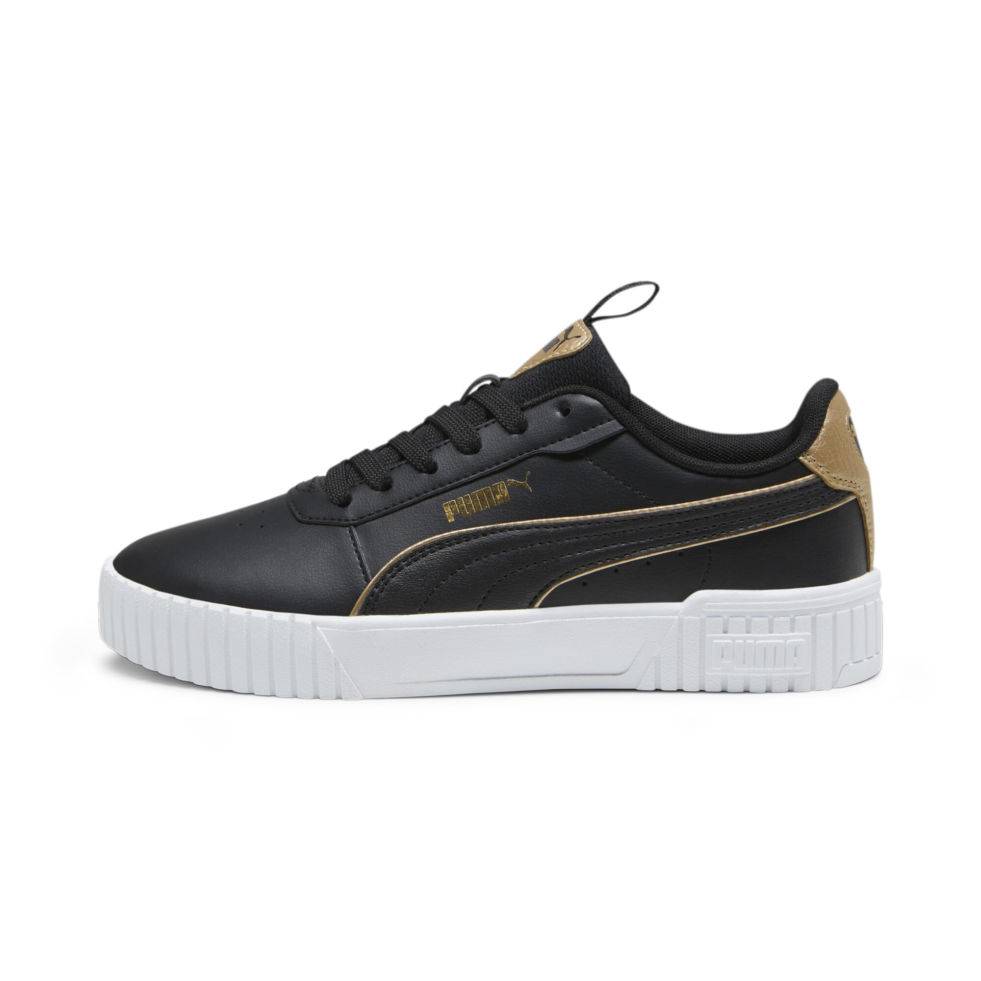 Puma Carina Metallic Sneakers 2023 Puma Size 2.0 Pop-Up (393214) Women s Fall/Winter Colorway Black/Puma Gold/Puma White, 23.5cm