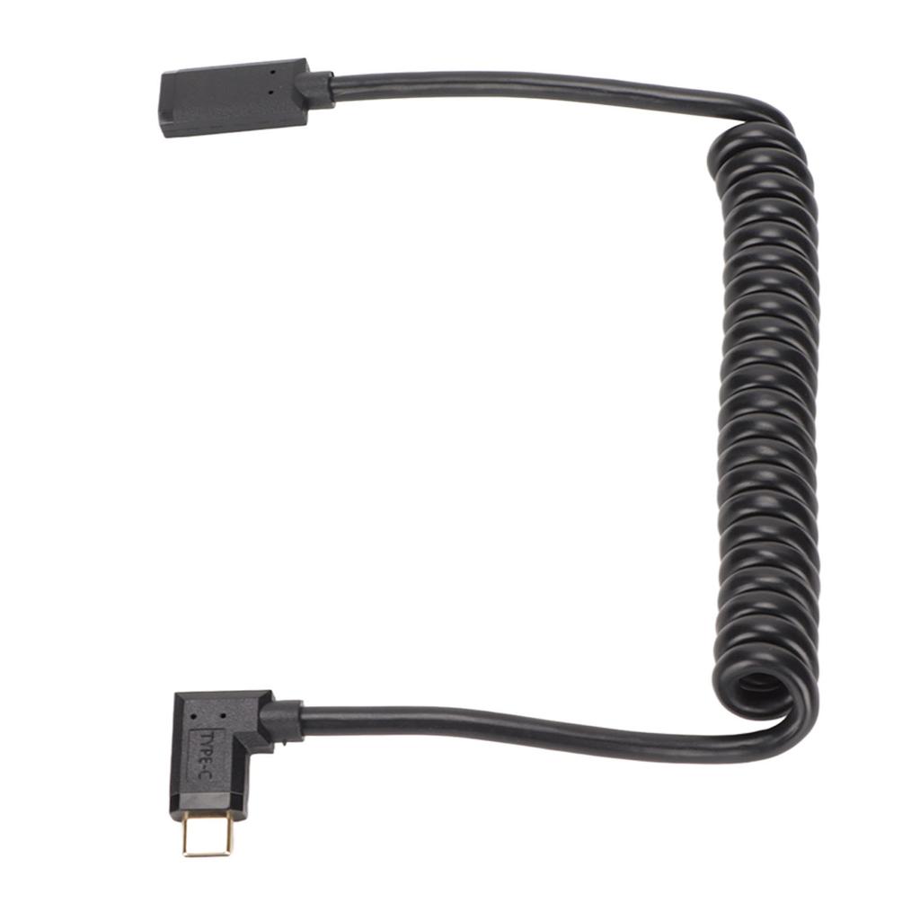 USB C Cable USB C Female to USB C Male 4K 60hz 3A Quick Charging 10Gbps 1.2m Helical Spring Design USB C Power