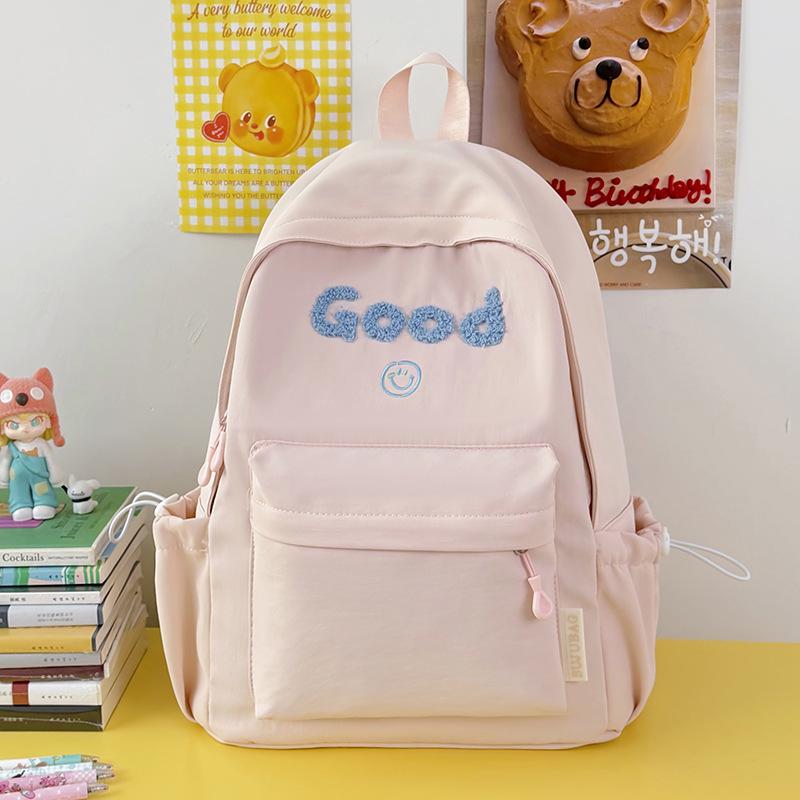 Schoolbag New Casual Student School Bag Women's ins Niche Simple Large Capacity Versatile Alphabet Junior High School Student Backpack
