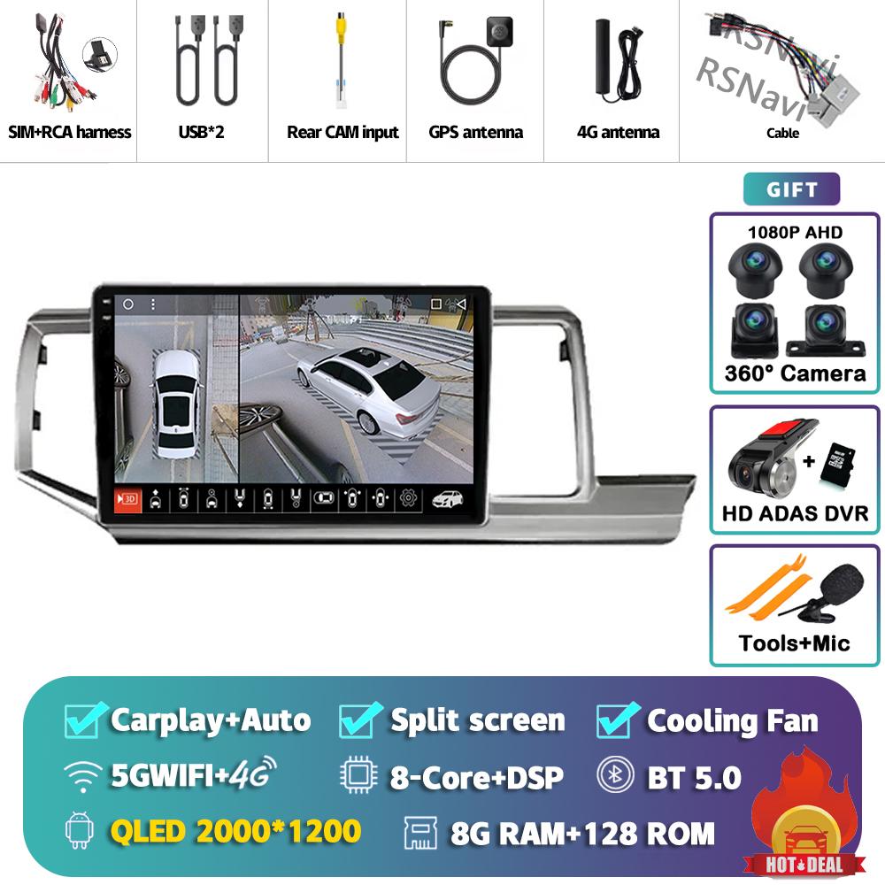 Car Radio Android 14 For HONDA STEPWGN 2009 - 2015 Multimedia Player Video Stereo Lettore IPS Navigation GPS Monitor QLED Screen