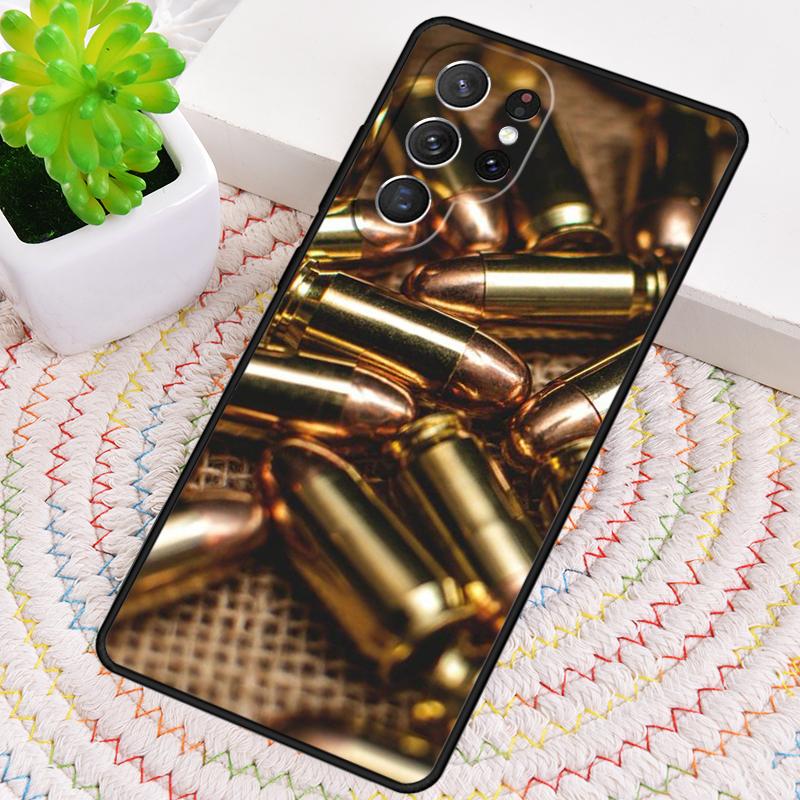 Military Gun Bullets Collage Silicone Phone Case For Samsung Galaxy note 10 pro S26 S25 S24 S23 S22 S21 Plus S25Ultra Capa Cover