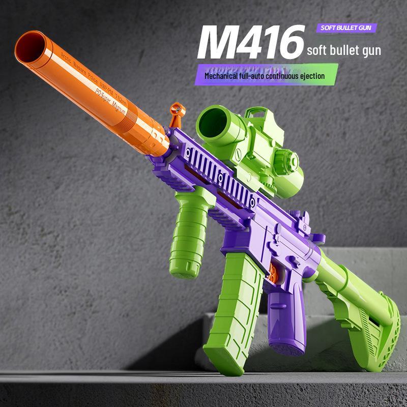 

M416 Blowback Carrot Toy Gun with Shell Ejection for Kids, Decompression Toy